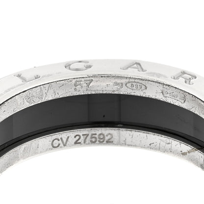 Bulgari Sterling Silver Ceramic Save The Children One-Band Ring 56 7.5 4 of 5