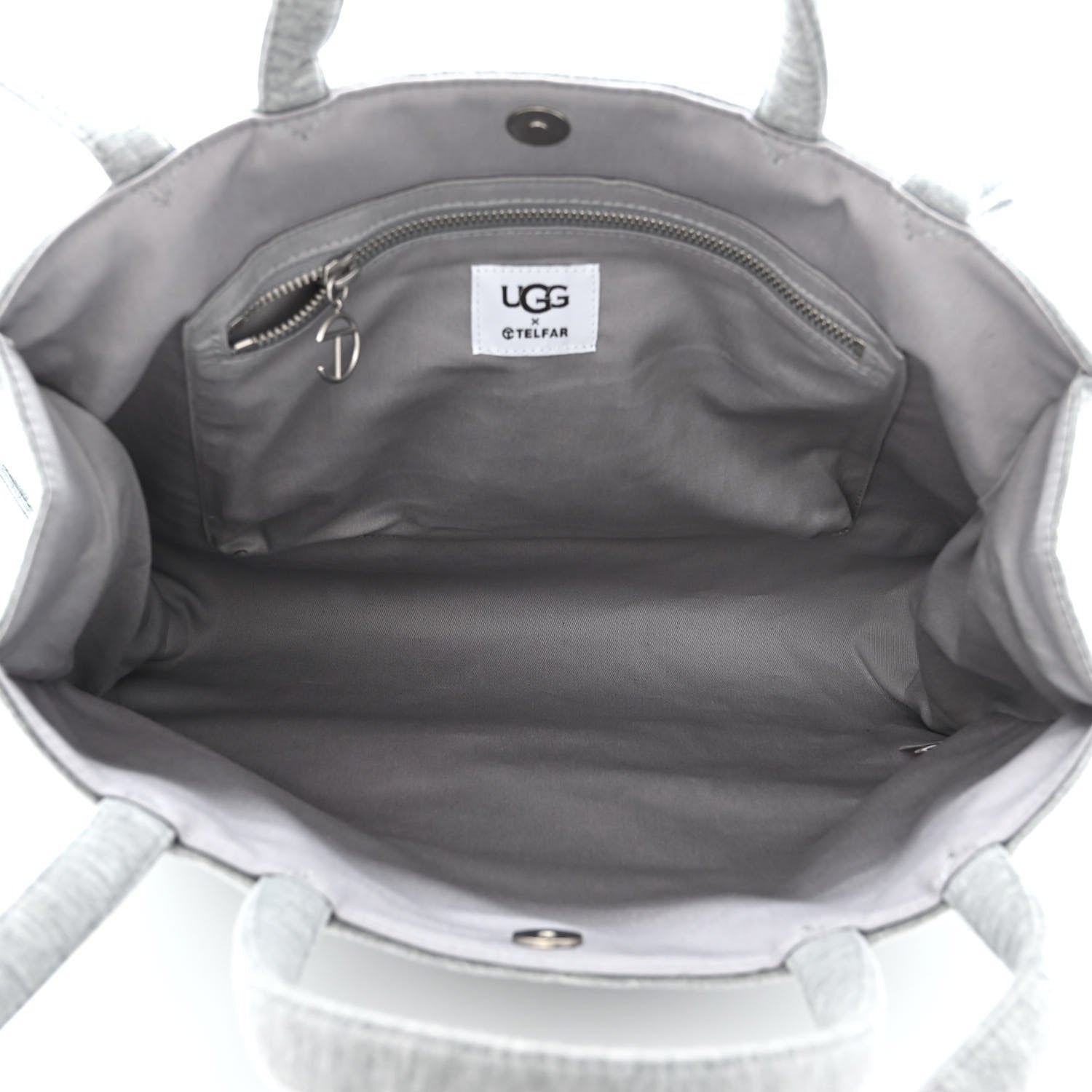 Telfar X UGG Fleece Medium Shopping Bag Grey 5 of 13