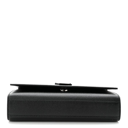 Saint Laurent Grain De Poudre Small Monogram Monochrome Kate Satchel Black 10 of 10