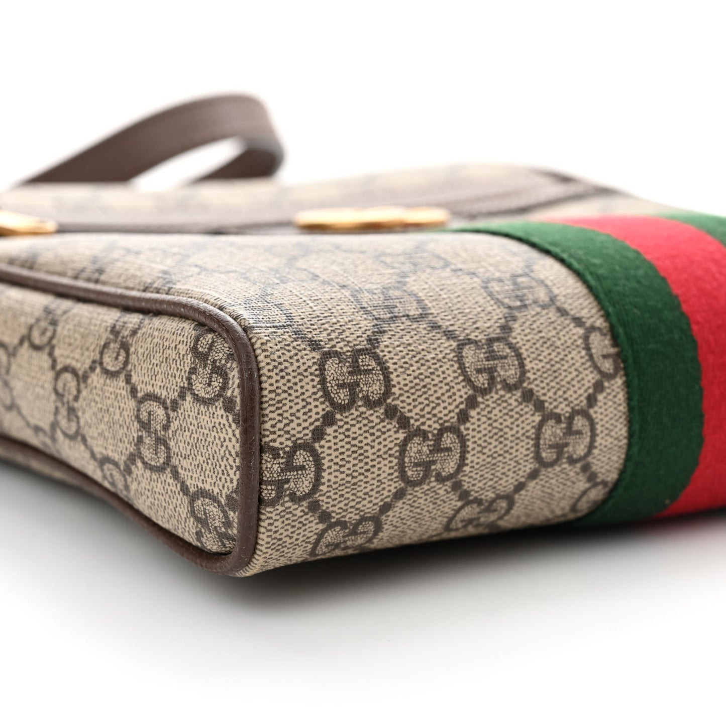 GG Supreme Monogram Web Small Ophidia Messenger Bag Brown