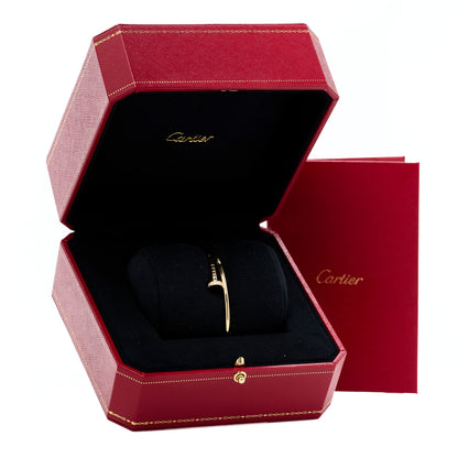 Cartier 18K Yellow Gold Diamond Small Juste Un Clou Bracelet 16 4 of 4
