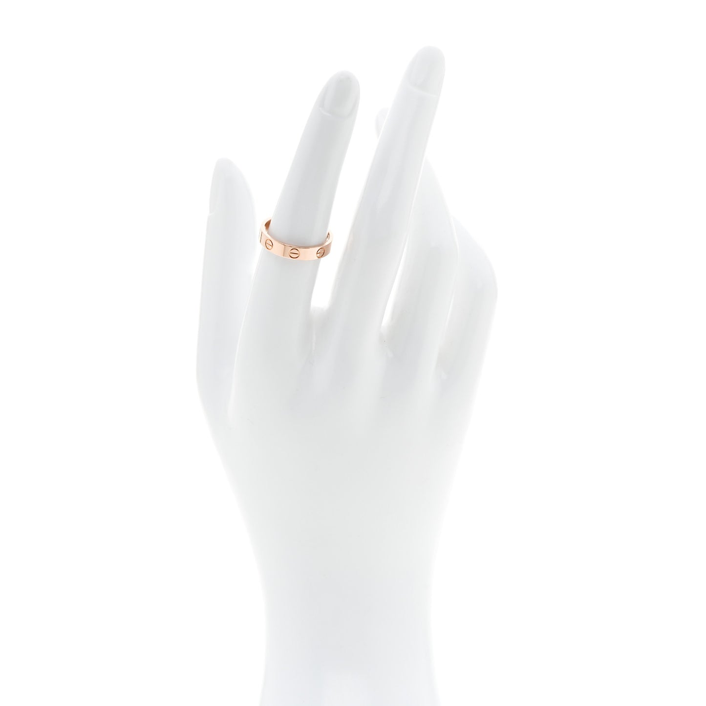 18K Pink Gold 3.5mm LOVE Wedding Band Ring 53 6.5