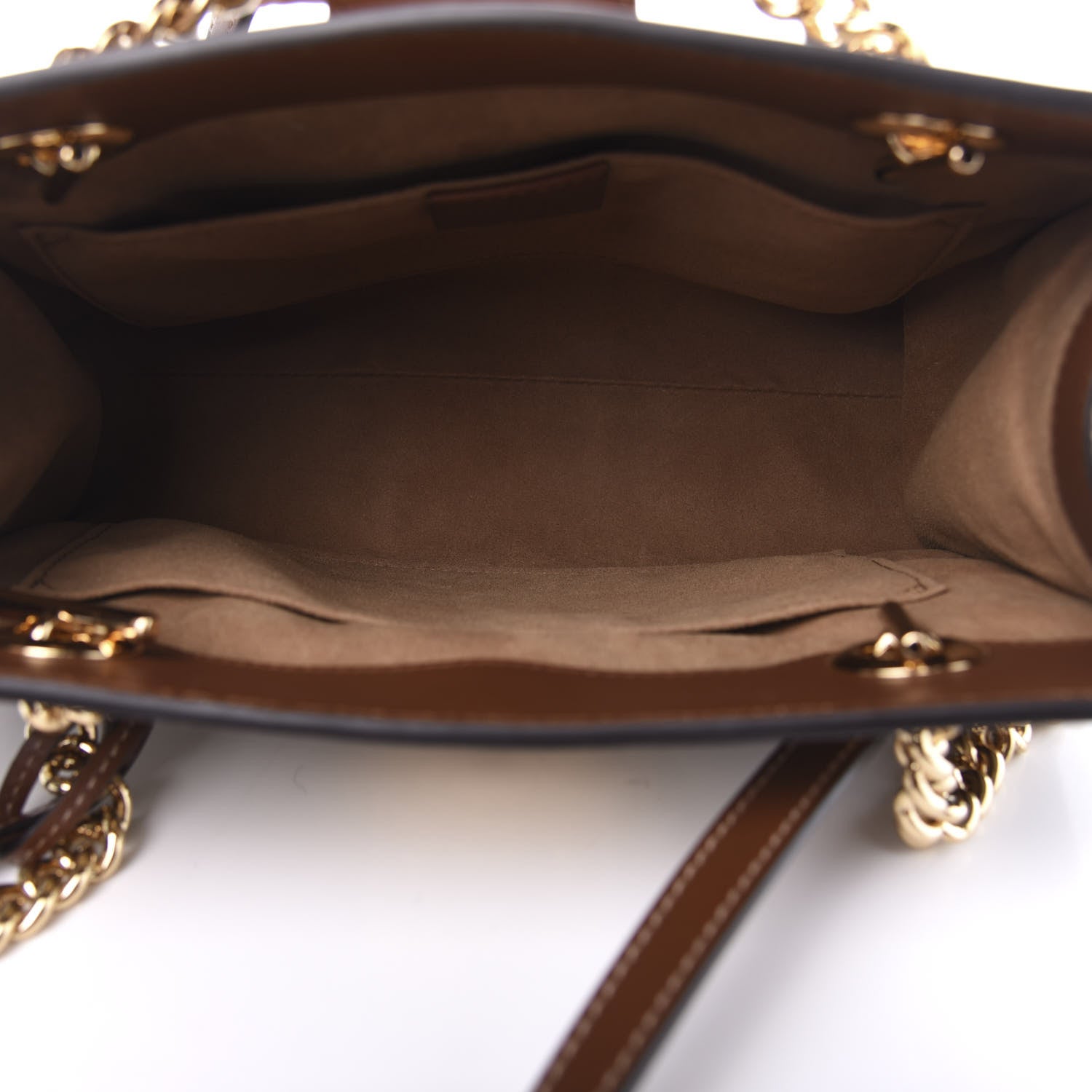Gucci GG Supreme Monogram Calfskin Small Padlock Tote Beige Ebony Tuscany 4 of 10