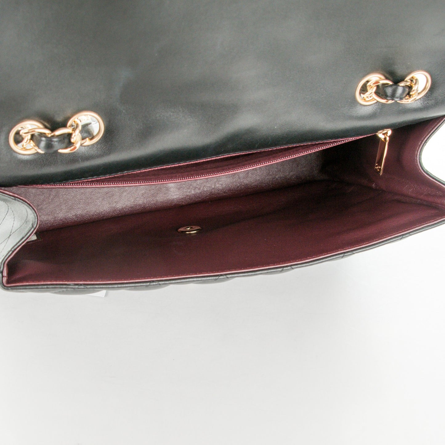 Lambskin Quilted Jumbo Single Flap Black