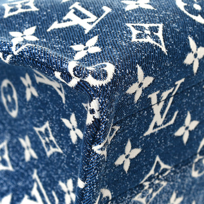 Louis Vuitton Monogram Jacquard Denim Onthego MM Bleu 9 of 11