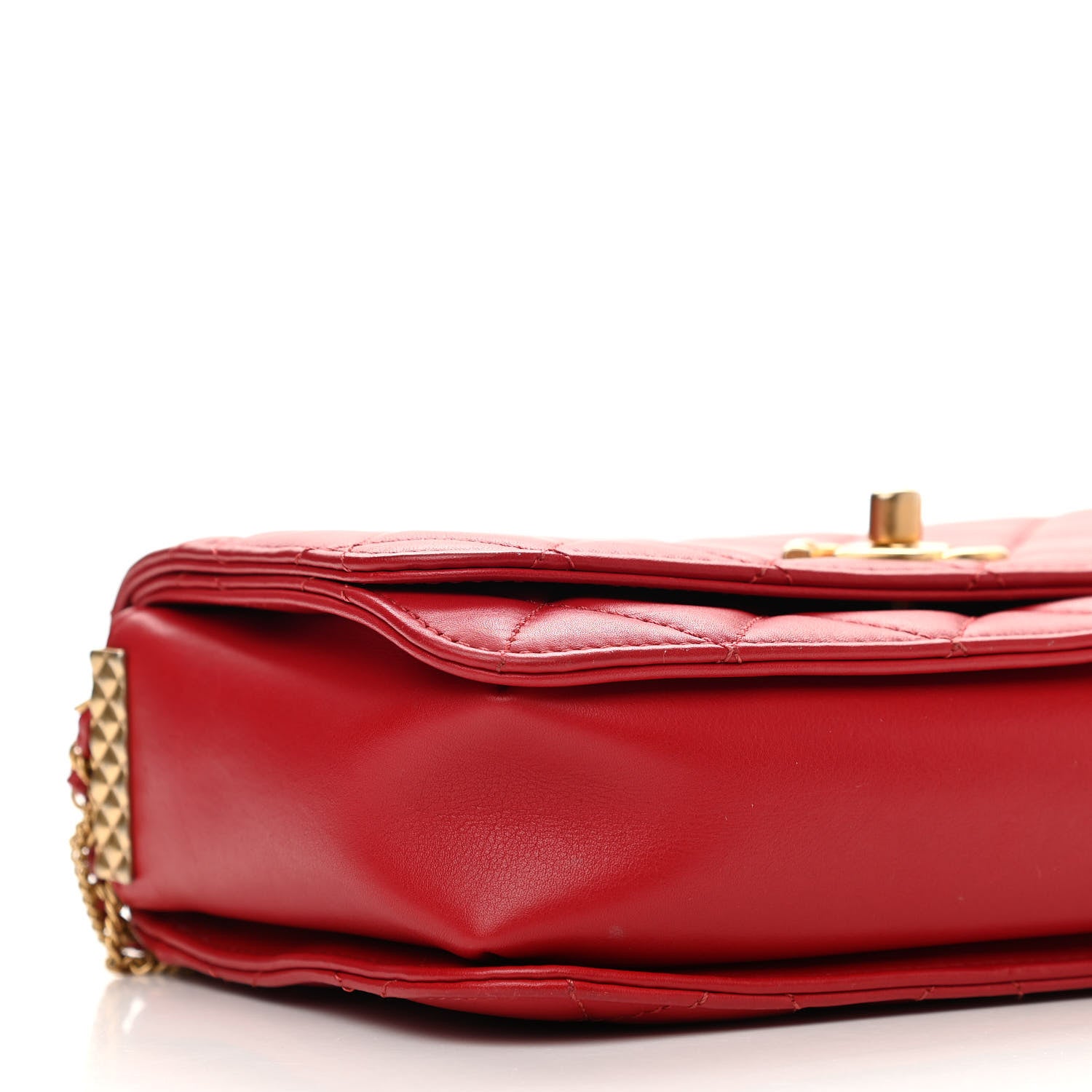 Chanel Lambskin Quilted Multiple Chain Flap Red 9 of 11