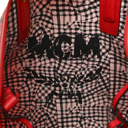 MCM Visetos Large Liz Reversible Shopper Tote Ruby Red 7 of 21