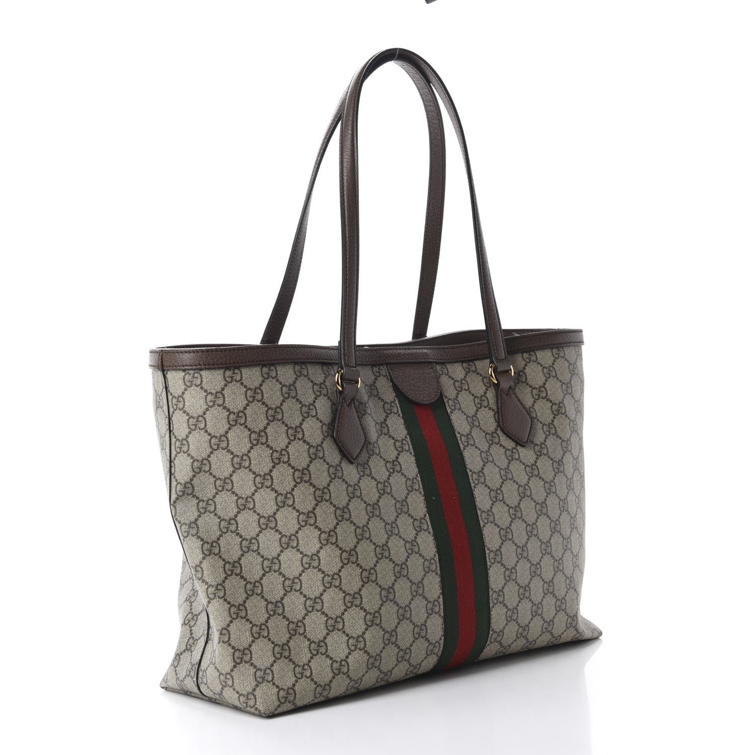 Gucci GG Supreme Monogram Medium Ophidia Shopping Tote Brown 3 of 10