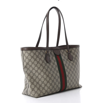 Gucci GG Supreme Monogram Medium Ophidia Shopping Tote Brown 3 of 10