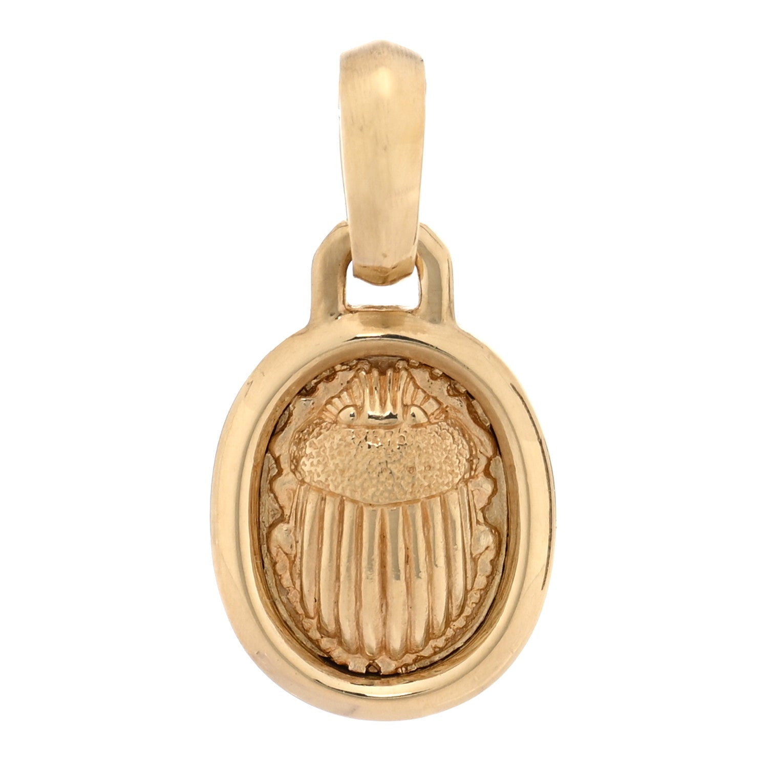David Yurman 18K Yellow Gold Petrvs Scarab Enhancer Pendant 1 of 3