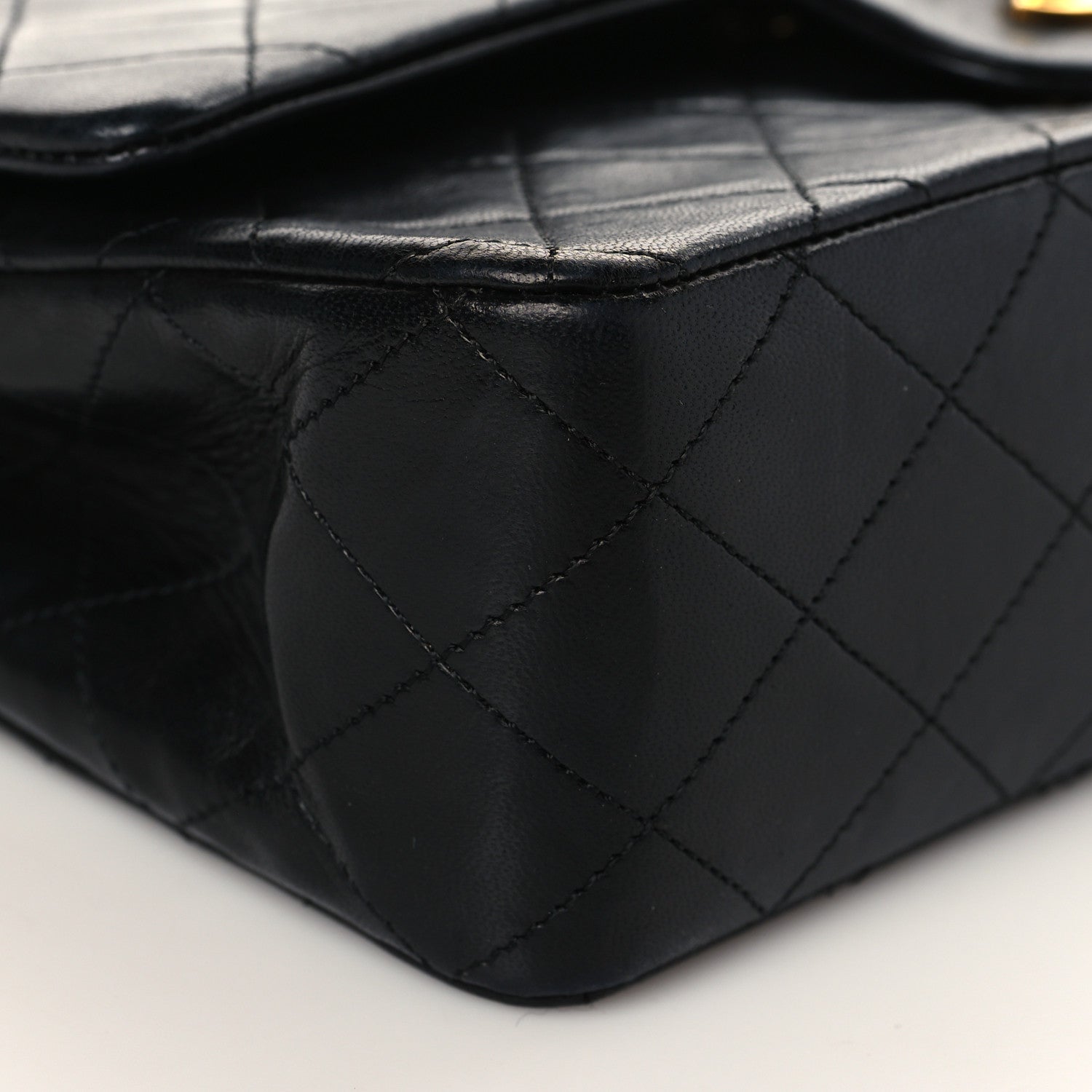 Chanel Lambskin Quilted Medium Double Flap Black 8 of 9