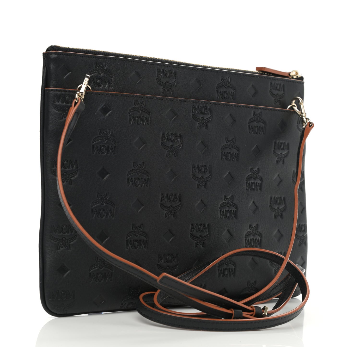 Calfskin Monogram Klara Crossbody Pouch Black