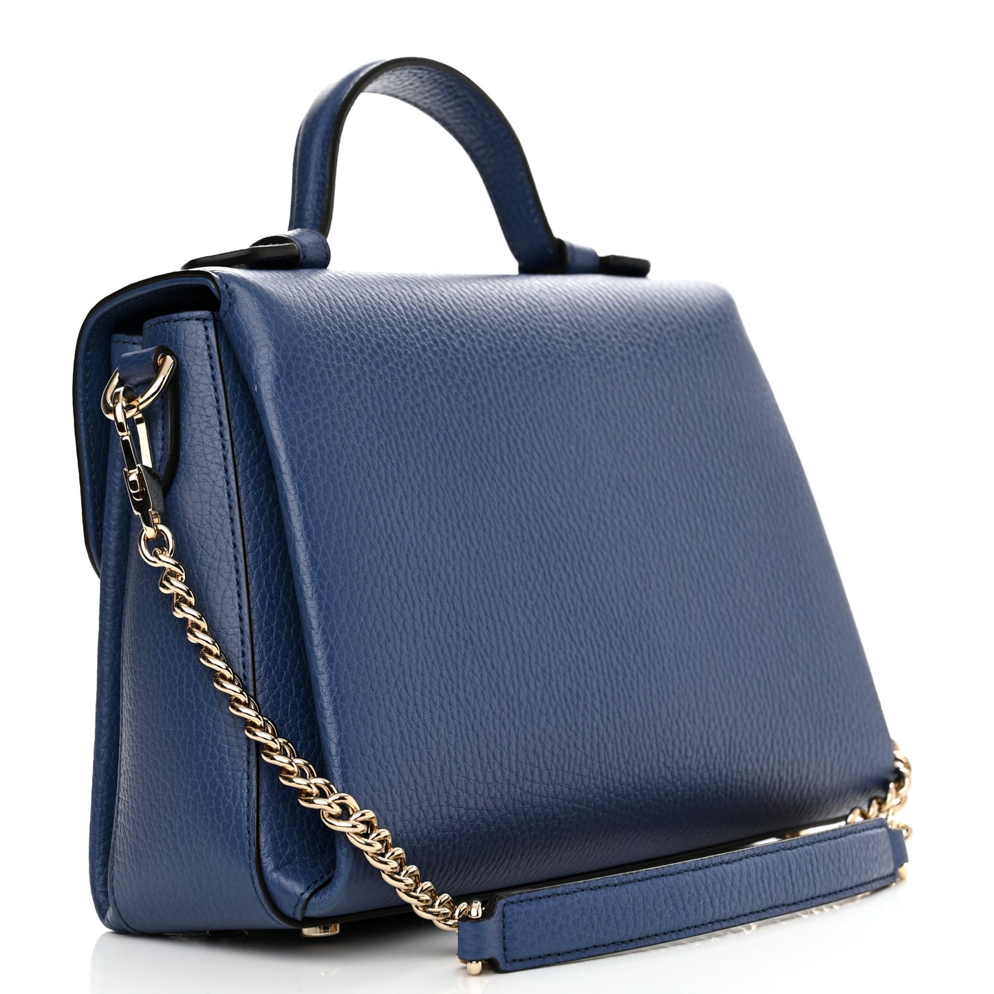 Dollar Calfskin Interlocking G Top Handle Shoulder Bag Caspian