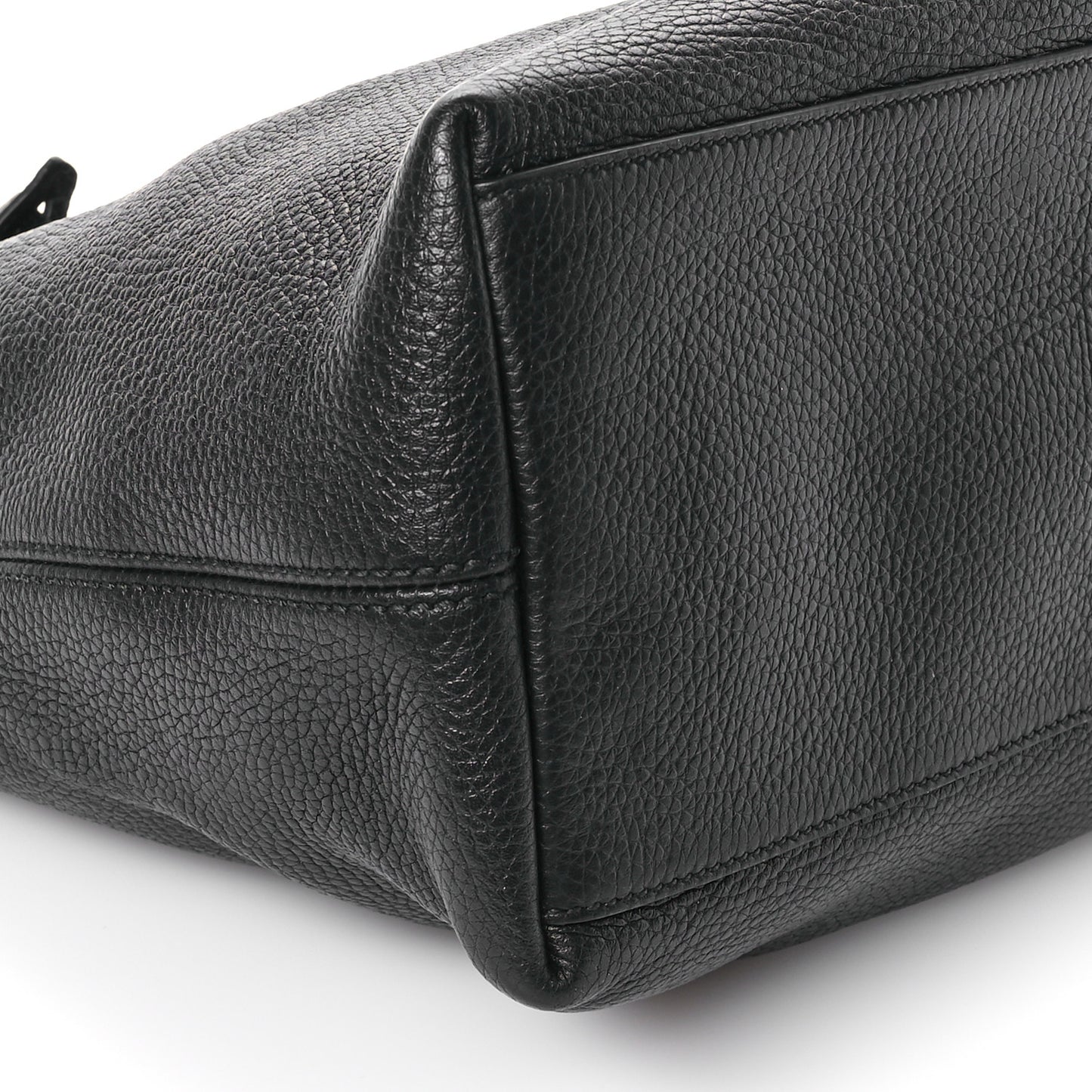 Pebbled Calfskin Medium Soho Chain Shoulder Bag Black