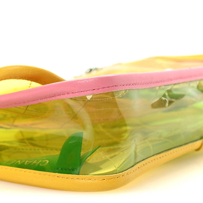 Chanel Lambskin PVC Quilted Mini Coco Splash Flap Yellow Green Pink 9 of 10