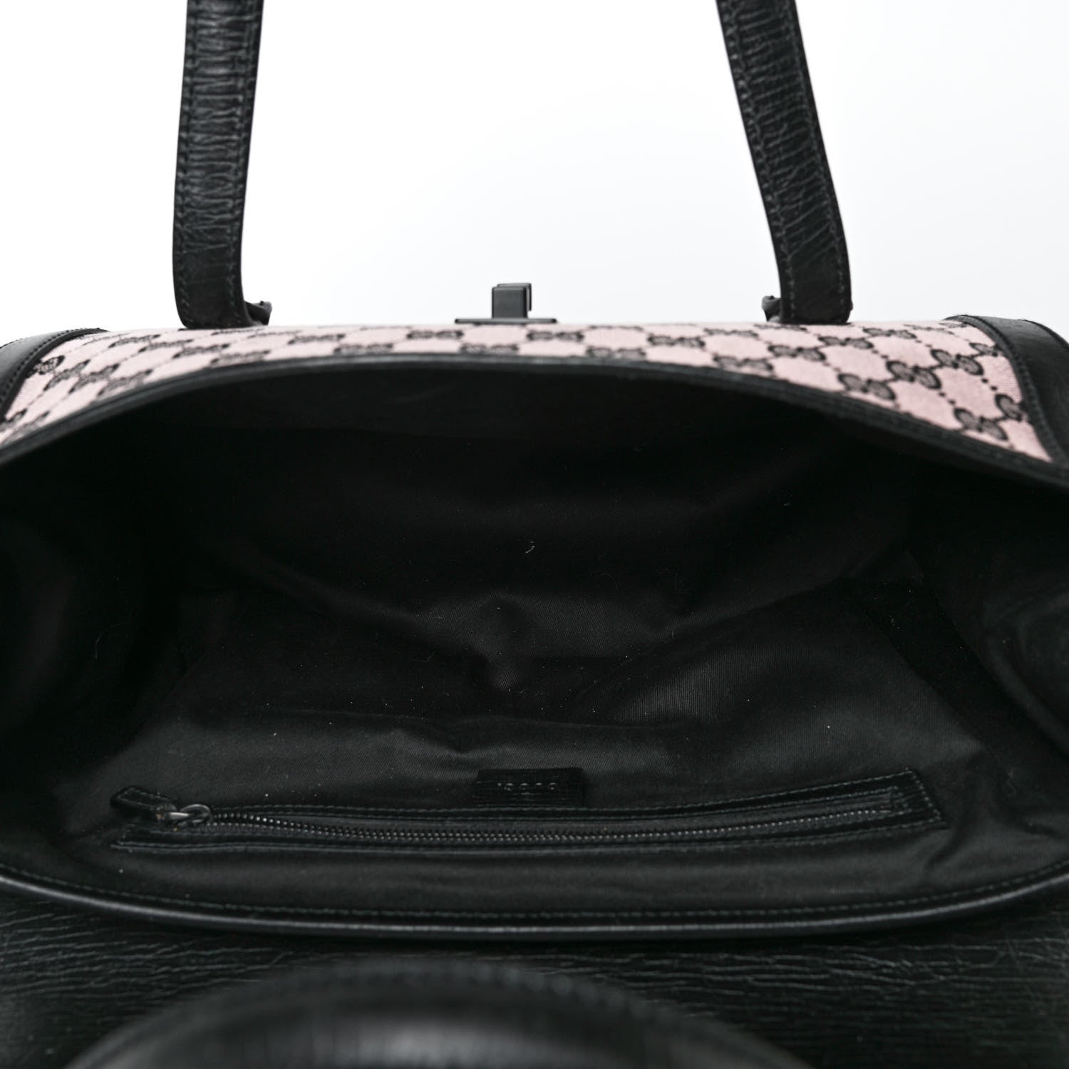 Gucci Monogram Bamboo Bullet Handbag Black 4 of 4