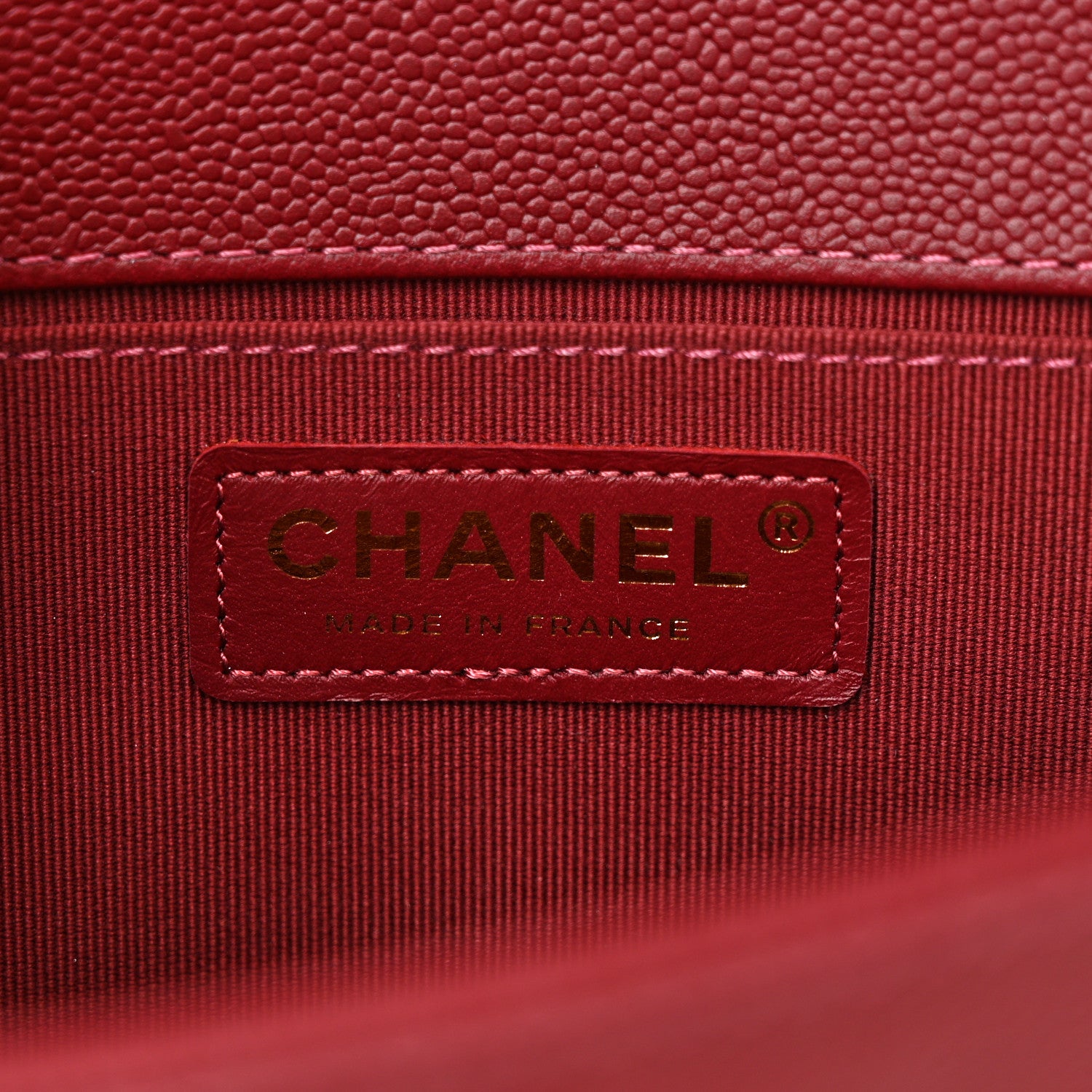 Chanel Caviar Quilted Medium Boy Flap Dark Red 6 of 11