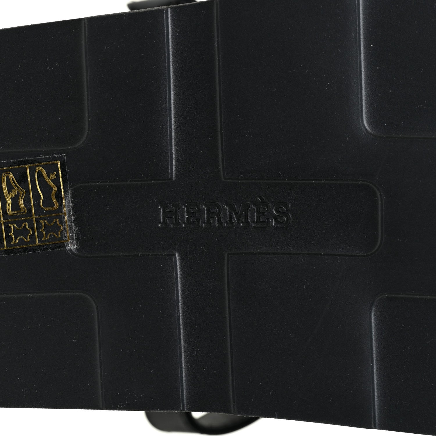 Hermes Calfskin Womens Enid Sandals 37 Black 6 of 7
