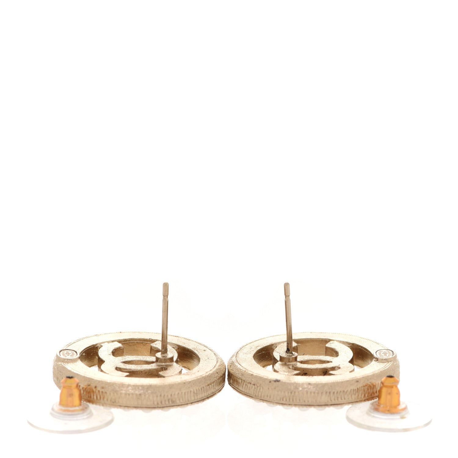 Chanel Pearl CC Round Earrings Gold 3 of 6