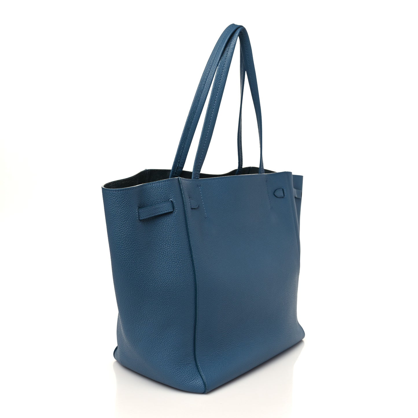 Soft Grained Calfskin Small Belt Cabas Phantom Blue