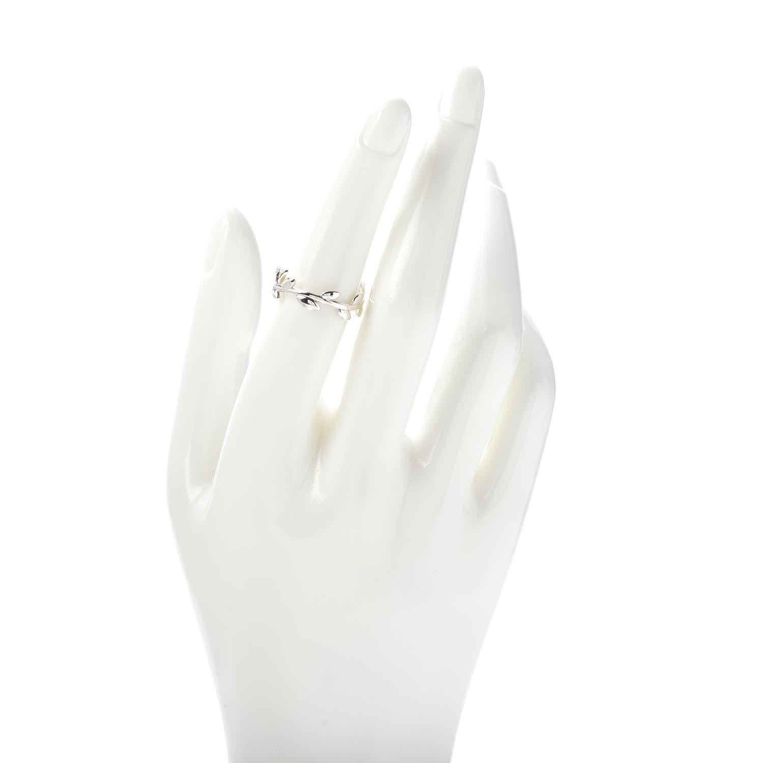Tiffany Sterling Silver Paloma Picasso Narrow Olive Leaf Band Ring 52 6 2 of 4
