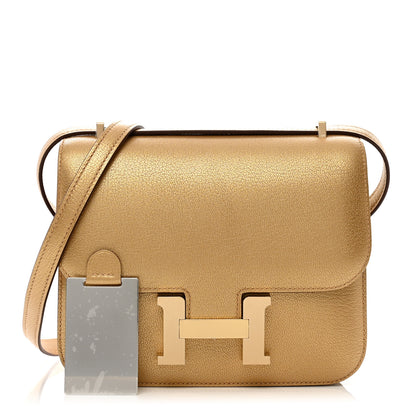 Hermes Metallic Chevre Chamkilight Constance 18 Dore 1 of 10