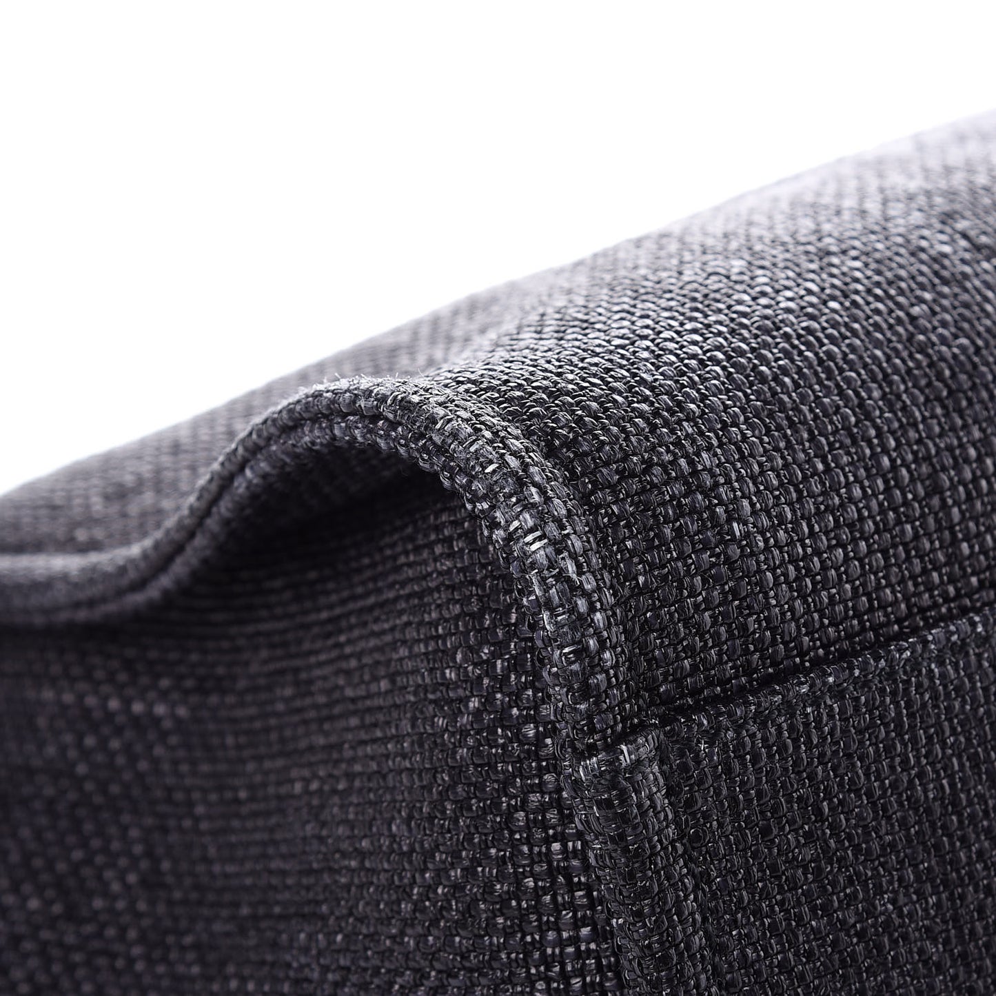 Woven Straw Raffia Large Deauville Tote Black