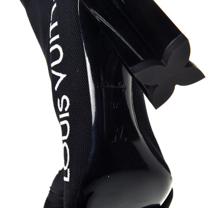 Louis Vuitton Stretch Fabric Silhouette Ankle Boots 37 Black 6 of 7