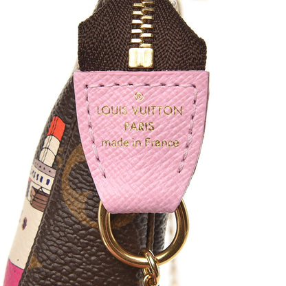 Louis Vuitton Monogram 2016 Christmas Animation Mini Pochette Accessories Rose Ballerine 6 of 8