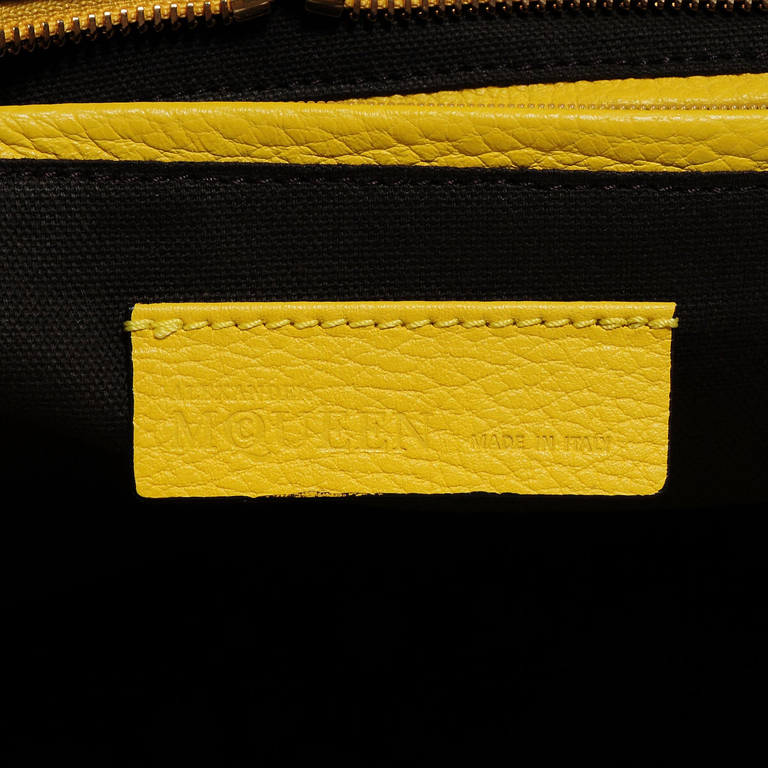 Alexander McQueen Leather Padlock Skull Tote Yellow 6 of 8