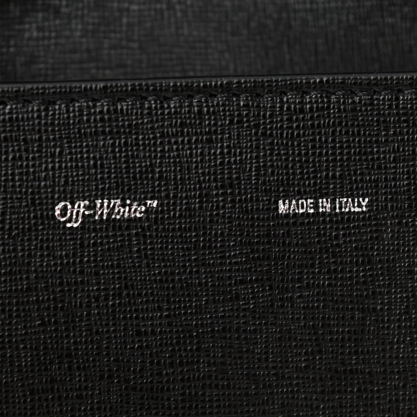 Calfskin Binder Clip Bag Black