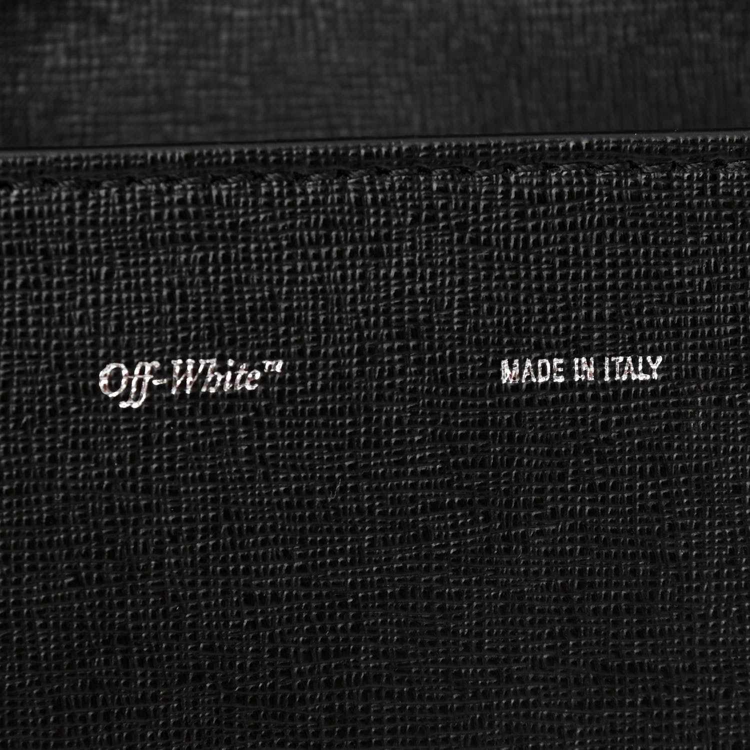 Off-White Calfskin Binder Clip Bag Black 6 of 9