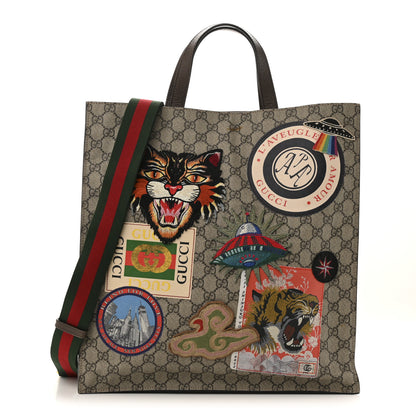 Gucci Soft GG Supreme Monogram Courrier Vertical Tote Beige New Acero 1 of 14