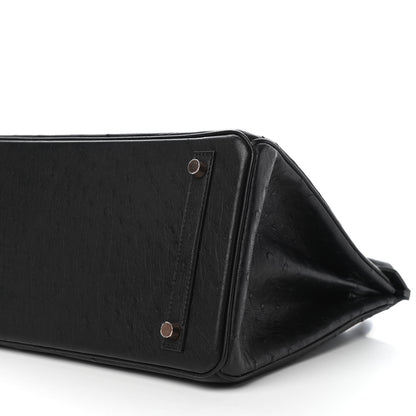 Hermes Ostrich Birkin 30 Black 9 of 10