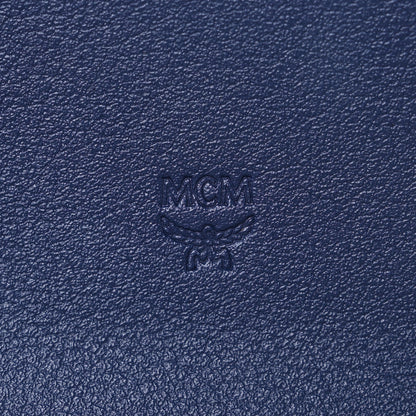 MCM Calfskin Ottomar Large Patricia Wallet On Chain Navy Blue 5 of 5