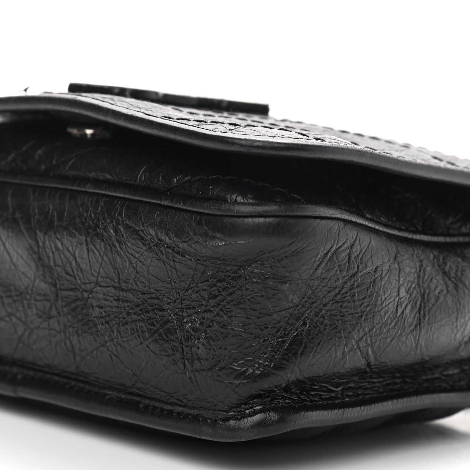 Saint Laurent Crinkled Calfskin Matelasse Monogram Niki Chain Wallet Black 12 of 12