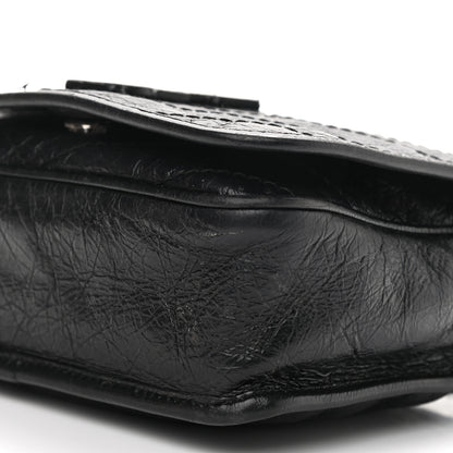 Saint Laurent Crinkled Calfskin Matelasse Monogram Niki Chain Wallet Black 12 of 12