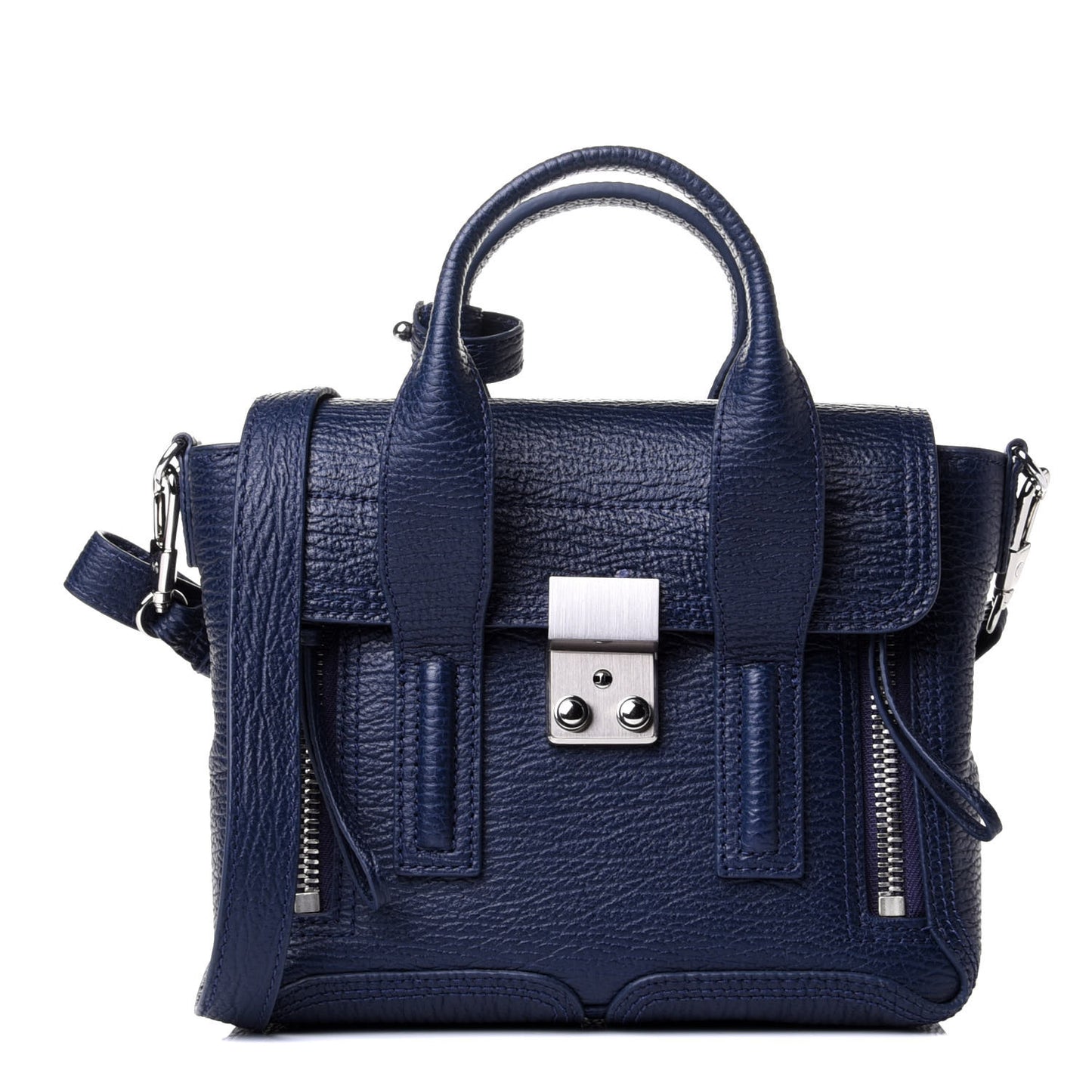 Textured Calfskin Mini Pashli Satchel Ink