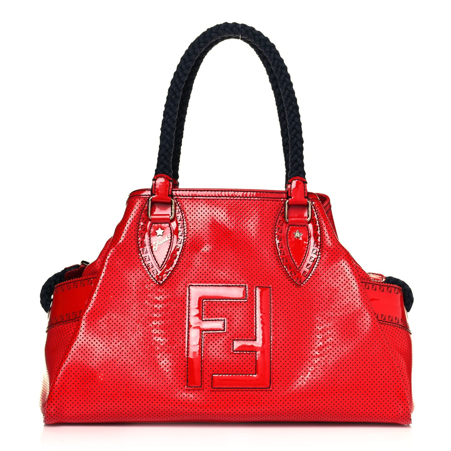 Canvas Patent Grommet De Jour Tote Red