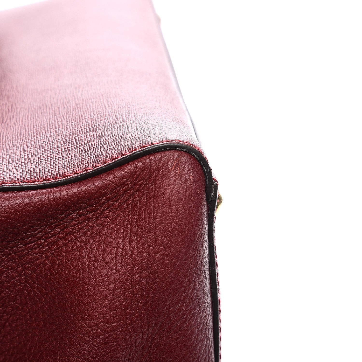 Fendi Vitello Elite Regular 2Jours Tote Rosso Scuro Ciliegia 10 of 11