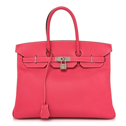 Hermes Epsom Candy Birkin 35 Rose Tyrien Rubis 1 of 12