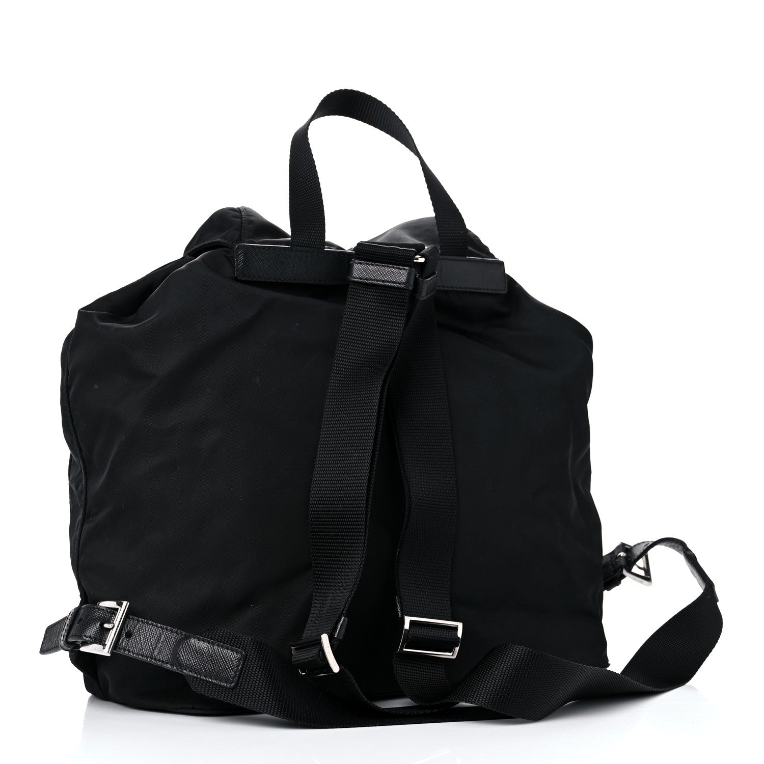 Prada Tessuto Nylon Saffiano Medium Backpack Black 2 of 24