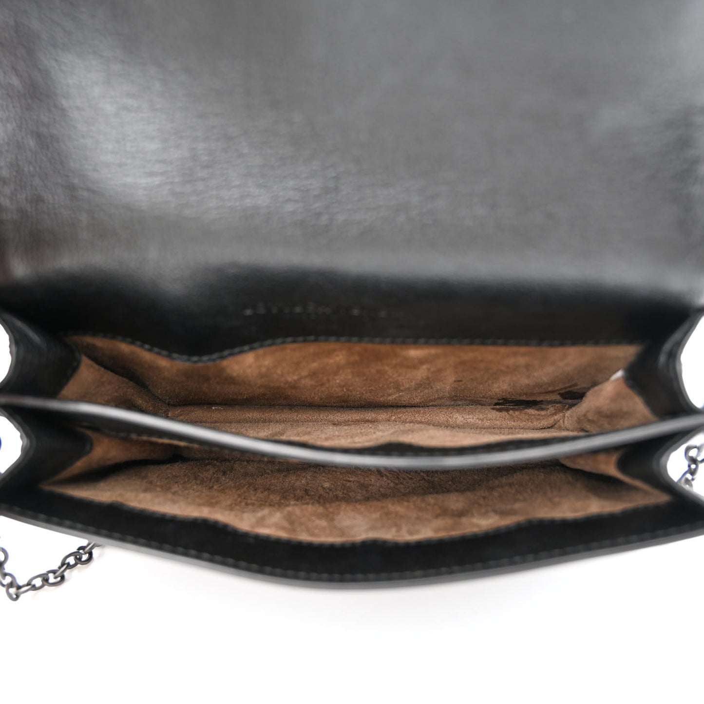 Goatskin Velvet Criss-Cross Ombre Montebello Chain Crossbody Black Multicolor