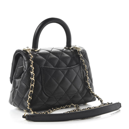 Chanel Caviar Quilted Extra Mini Coco Handle Flap Black 3 of 11