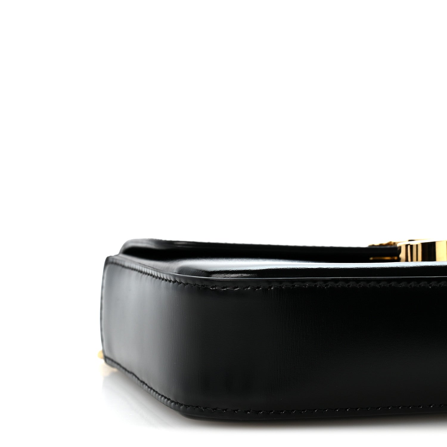 Celine Shiny Calfskin Triomphe Chain Shoulder Bag Black 9 of 12