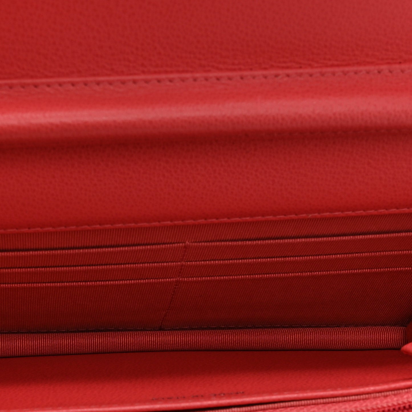 Grained Calfskin Quilted CC Box Wallet On Chain WOC Pink
