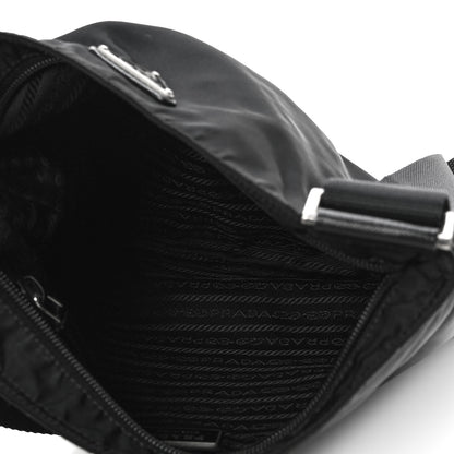 Prada Nylon Vela Flat Messenger Bag Black 4 of 8