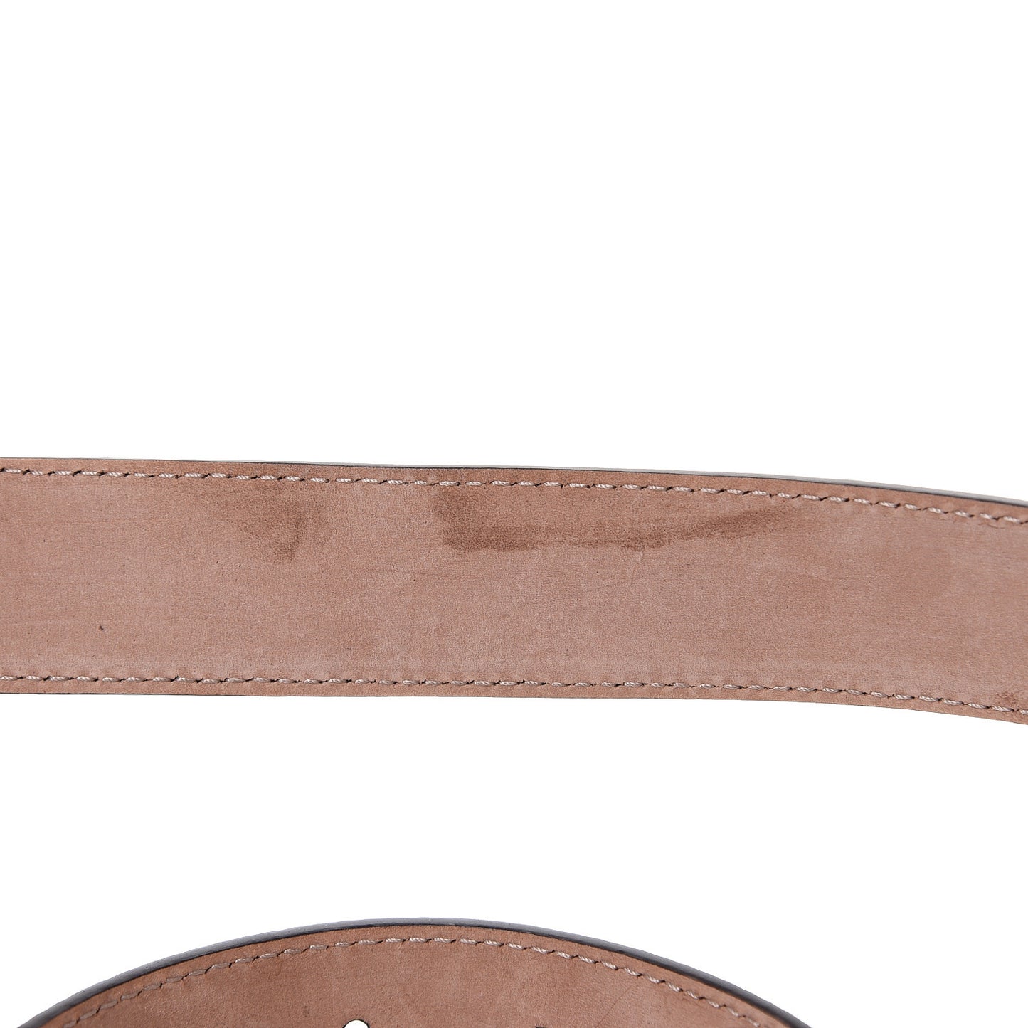 Calfskin Crystal Interlocking G Belt 95 38 Golden Beige