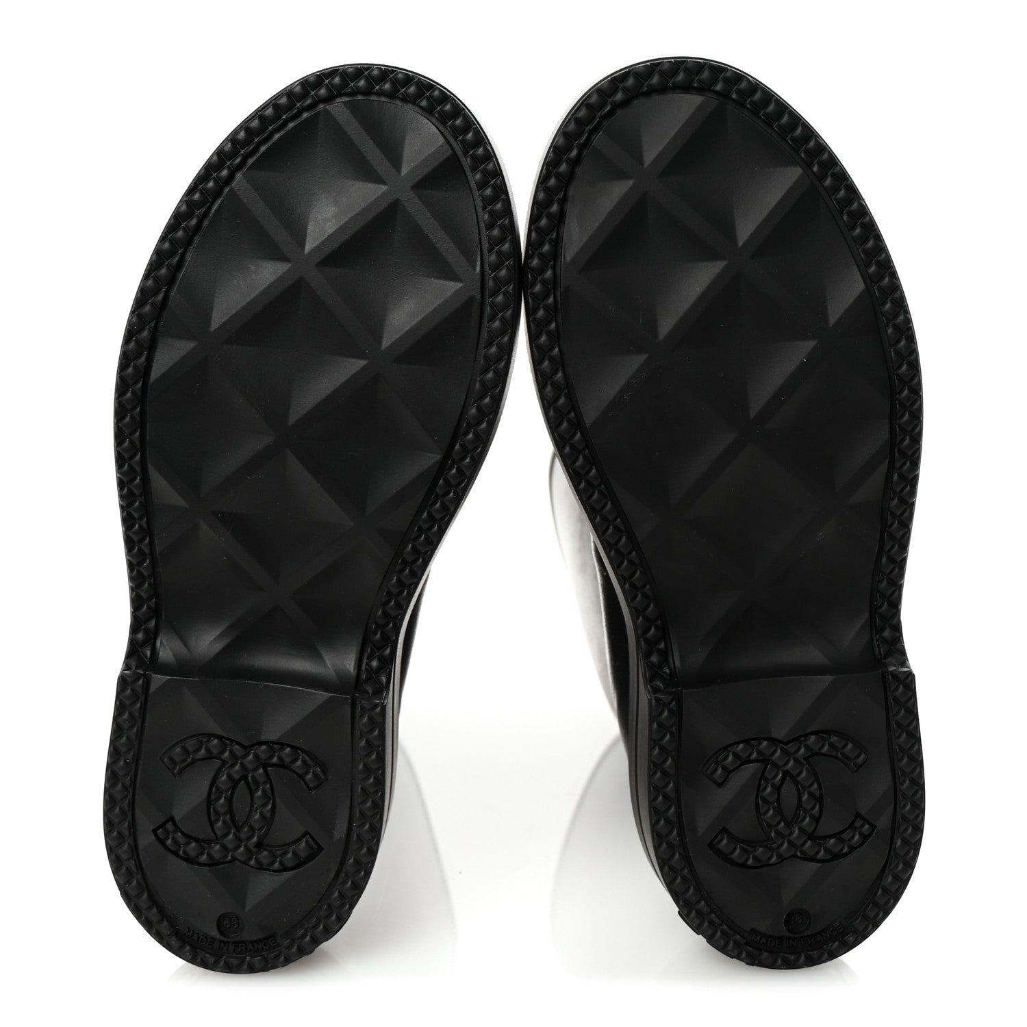 Chanel Caoutchouk CC High Boots 38 Black 6 of 9