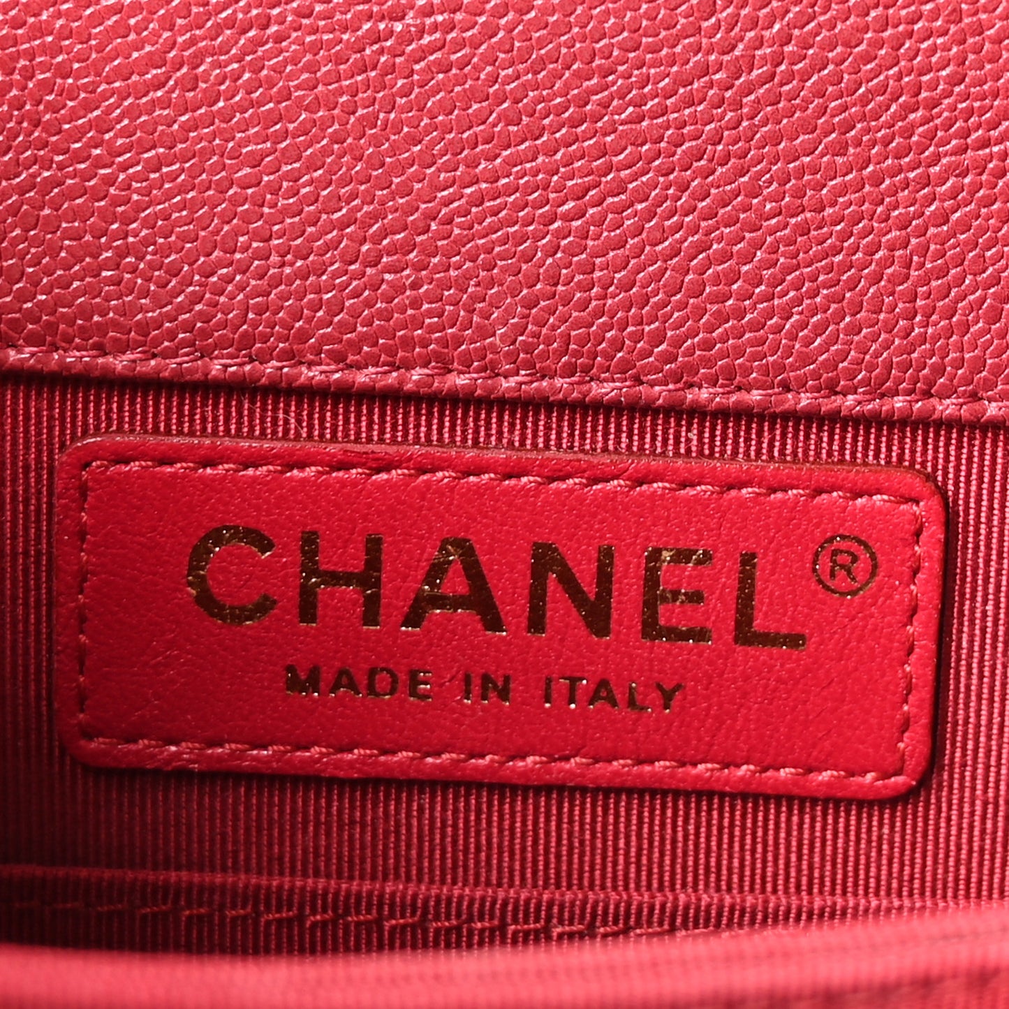 Caviar Quilted North South Boy Flap Red